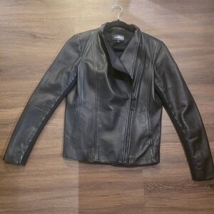 Mackage Leather Motorcycle Jacket Assymetrical Leather Jacket Moto Size M MEDIUM